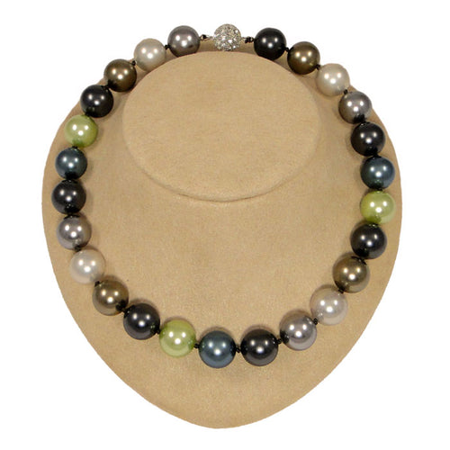 Shell Pearls In Teal Multicolor