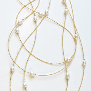 22K Vermeil Freshwater Pearl Rope