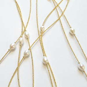 22K Vermeil Freshwater Pearl Rope