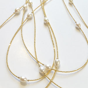 22K Vermeil Freshwater Pearl Rope