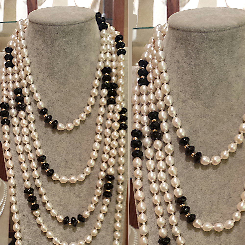 White Pearl & Onyx Rope