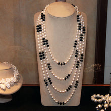 Load image into Gallery viewer, White Pearl &amp; Onyx Rope