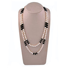 Load image into Gallery viewer, White Pearl &amp; Onyx Rope