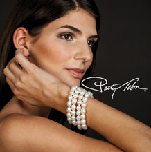 Load image into Gallery viewer, White Pearl Cuff Bracelet