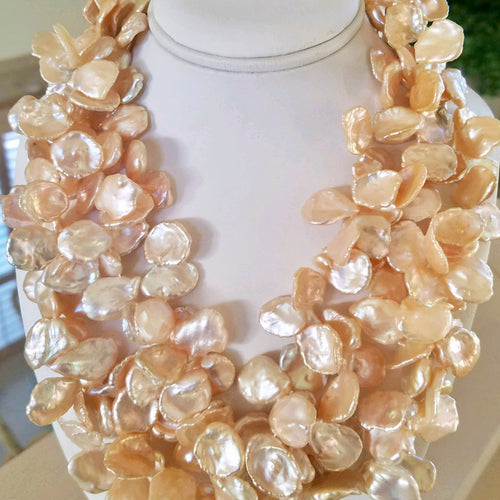 Keshi Pearl Torsade in Pink