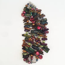 Load image into Gallery viewer, Multicolor Biwa Pearl Cuff Bracelet