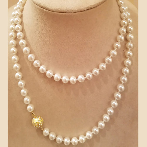 Shell Pearl Rope In White