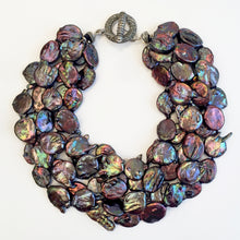 Load image into Gallery viewer, Baroque Coin Pearl Torsade In Peacock