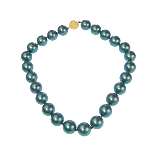 Shell Pearls In Teal