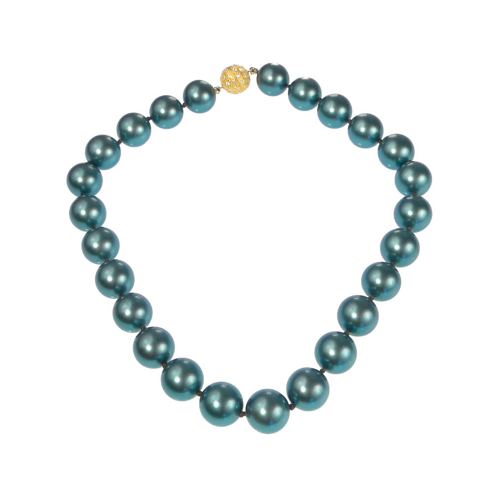 Shell Pearls In Teal